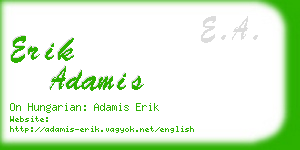 erik adamis business card
